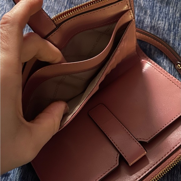 Pink Michael Kors Jet Set Double Zip Wristlet Phone Wallet - Picture 5 of 7